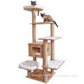 Cat Tree House Tower With Toys Cat Climbing